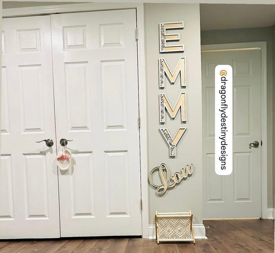 Name Letters with 3D border