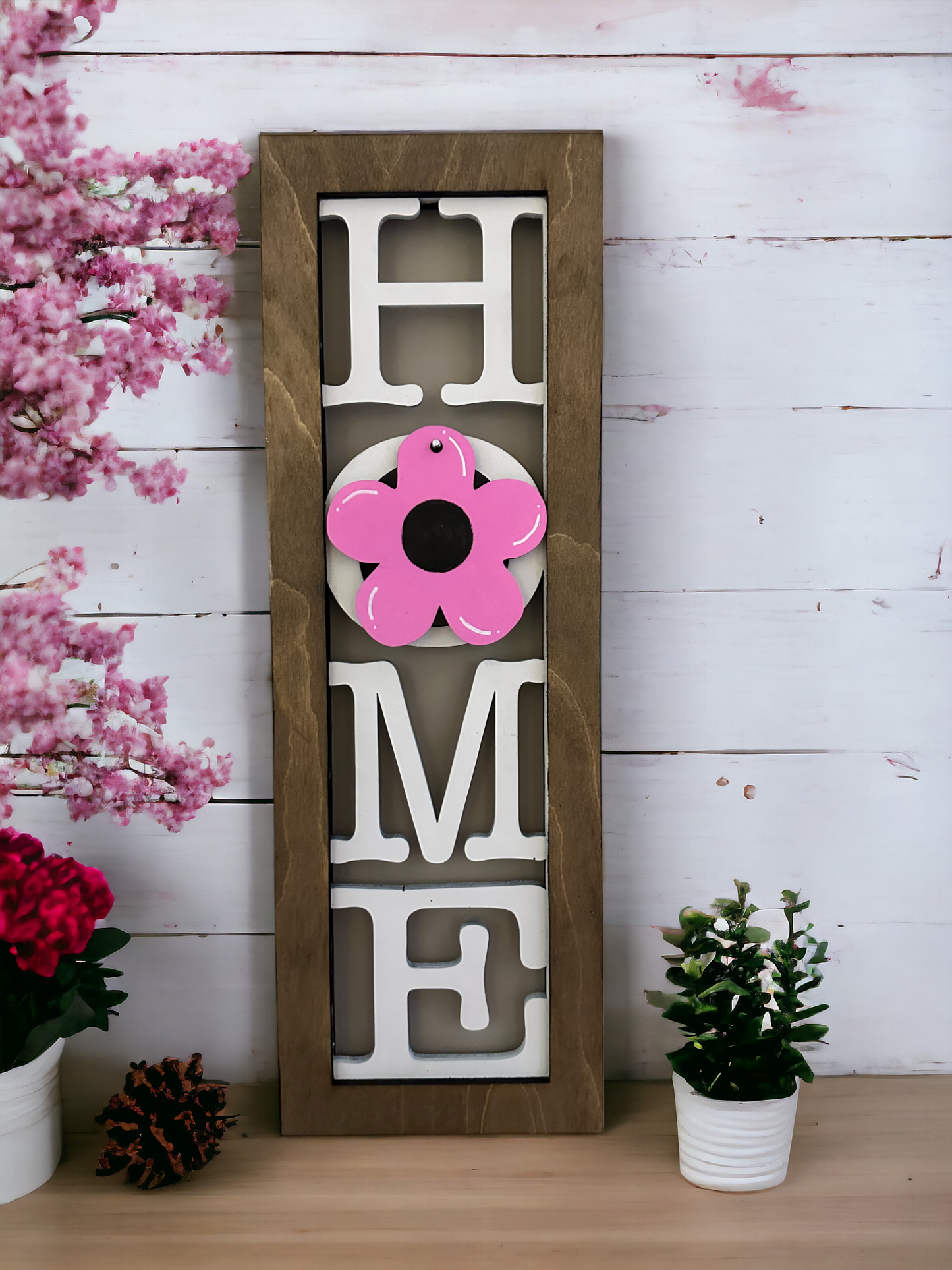 Home Sign with 7 Season Cutouts