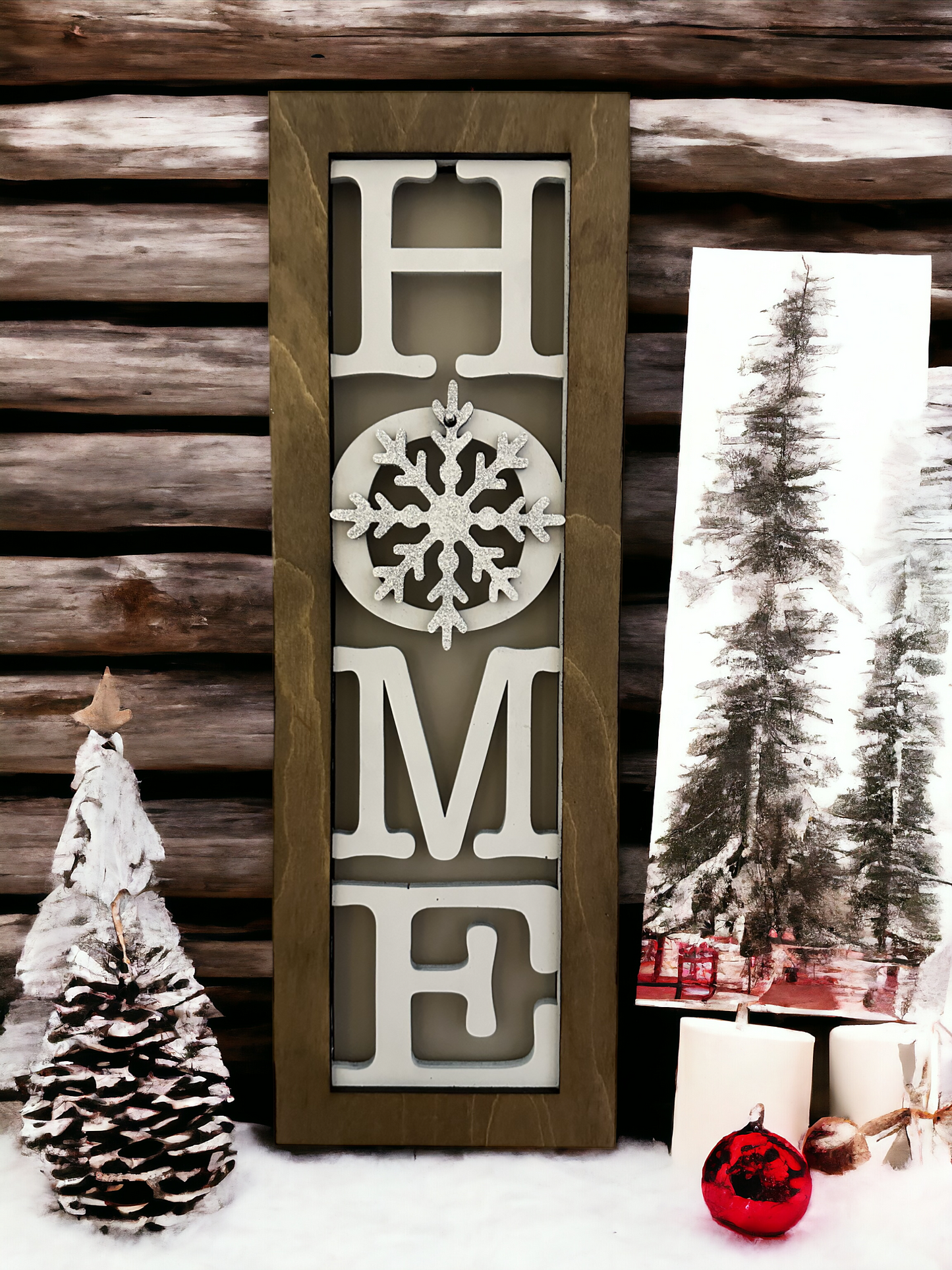 Home Sign with 7 Season Cutouts