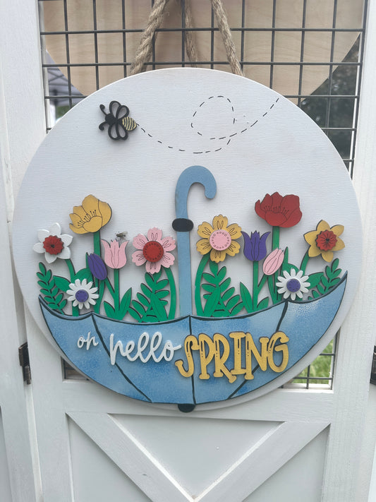 Spring Umbrella sign