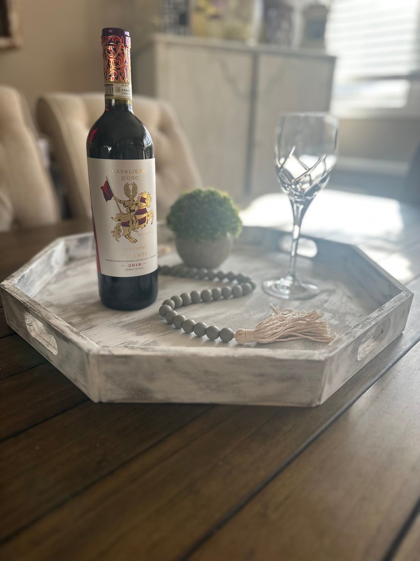 Farmhouse Octagon Tray