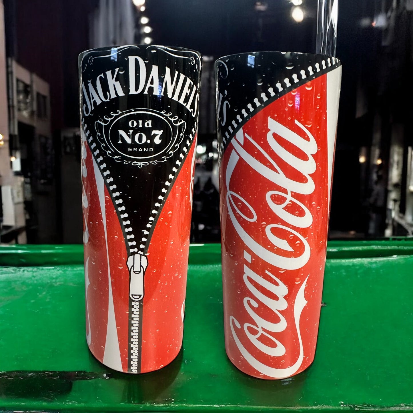 Black label Whiskey and Soda Can 20oz Skinny Tumbler