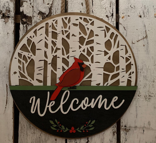 Red Cardinal in the Woods