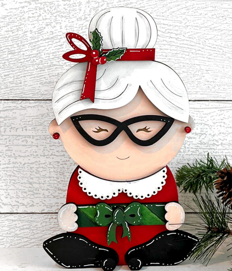 Mr. and Mrs. Santa Claus Shelf Sitter