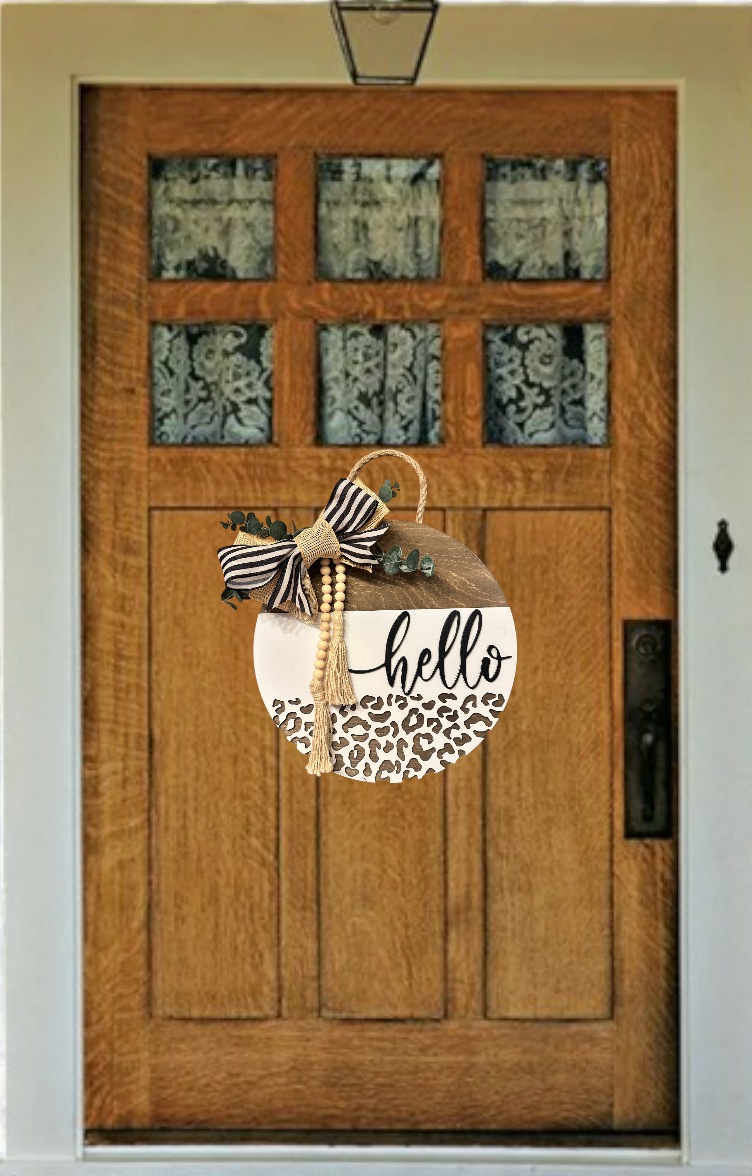 Hello Leopard Sign