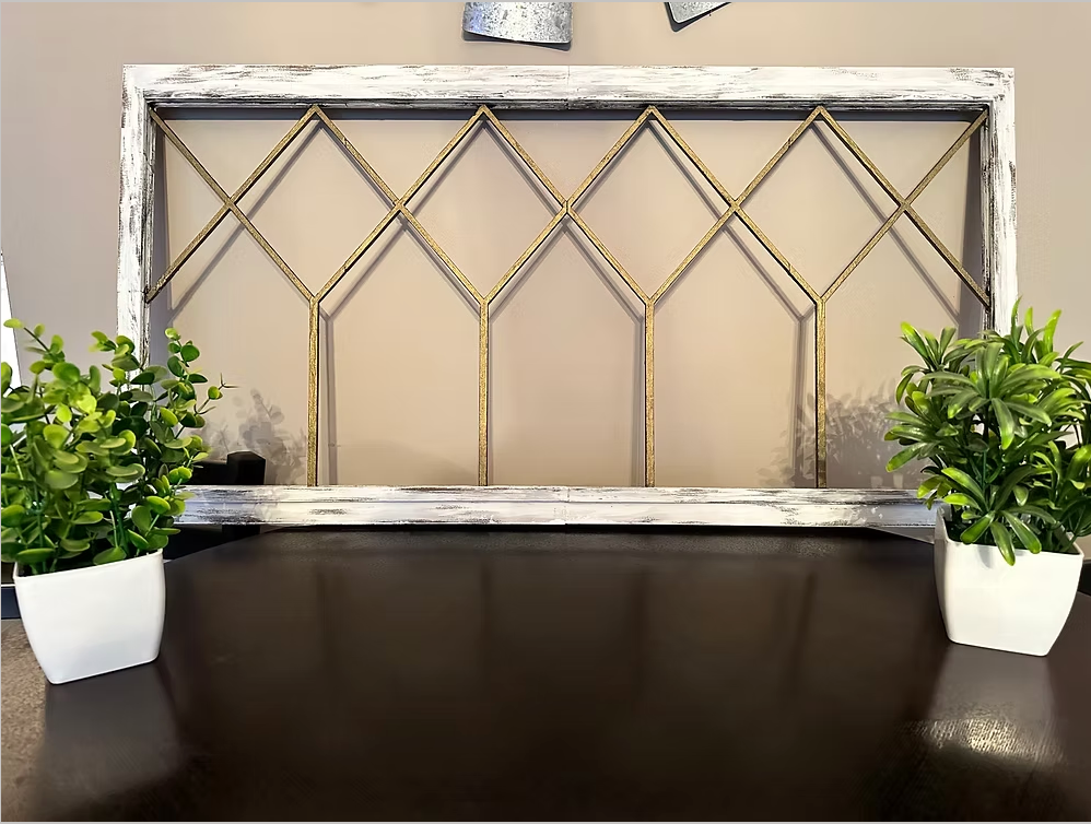 Large Farmhouse Distressed Window
