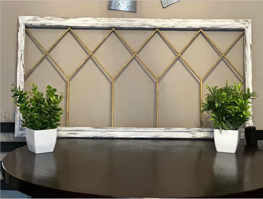 Large Farmhouse Distressed Window