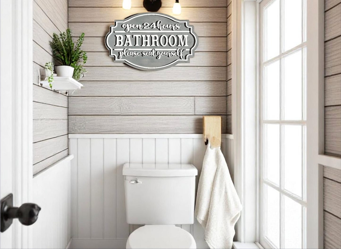 Bathroom Farmhouse Sign