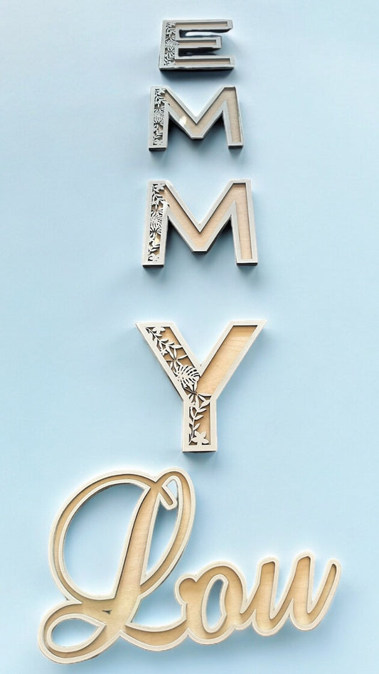 Name Letters with 3D border