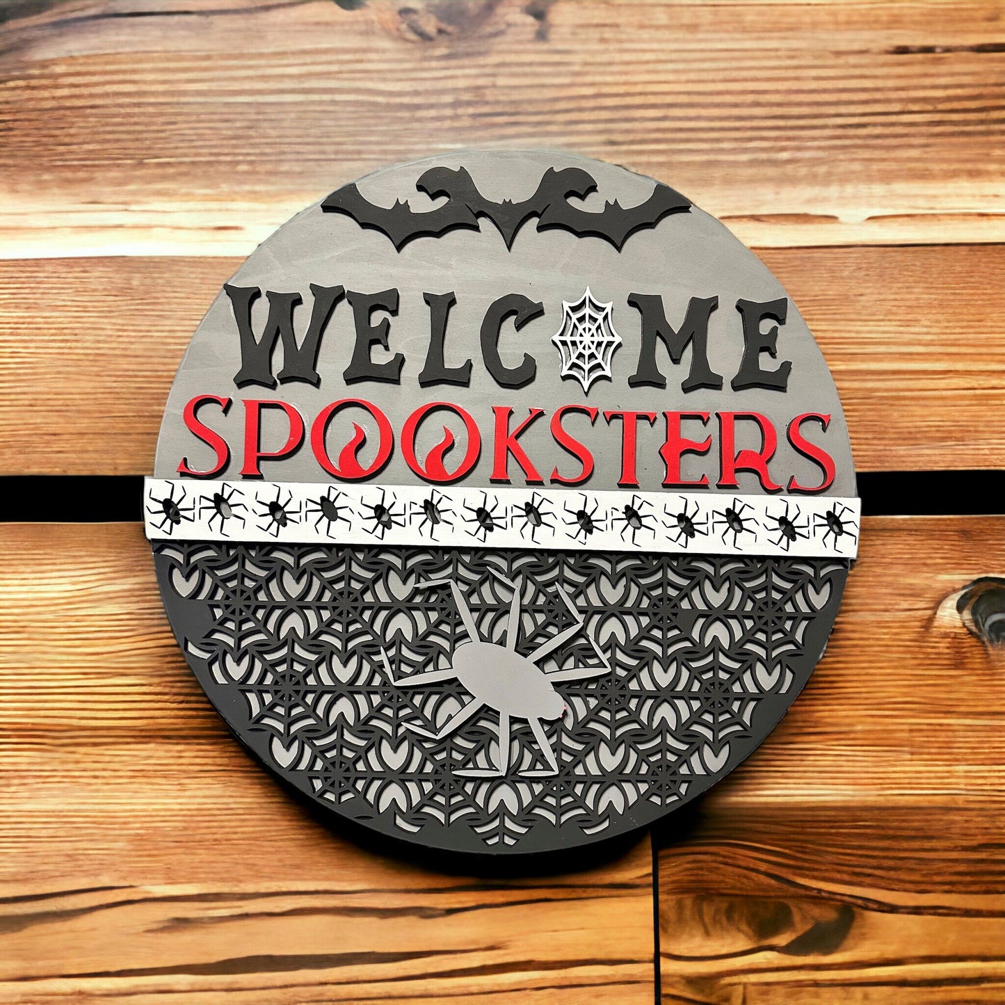 Welcome Spooksters Door Hanger SVG File (Digital Download)