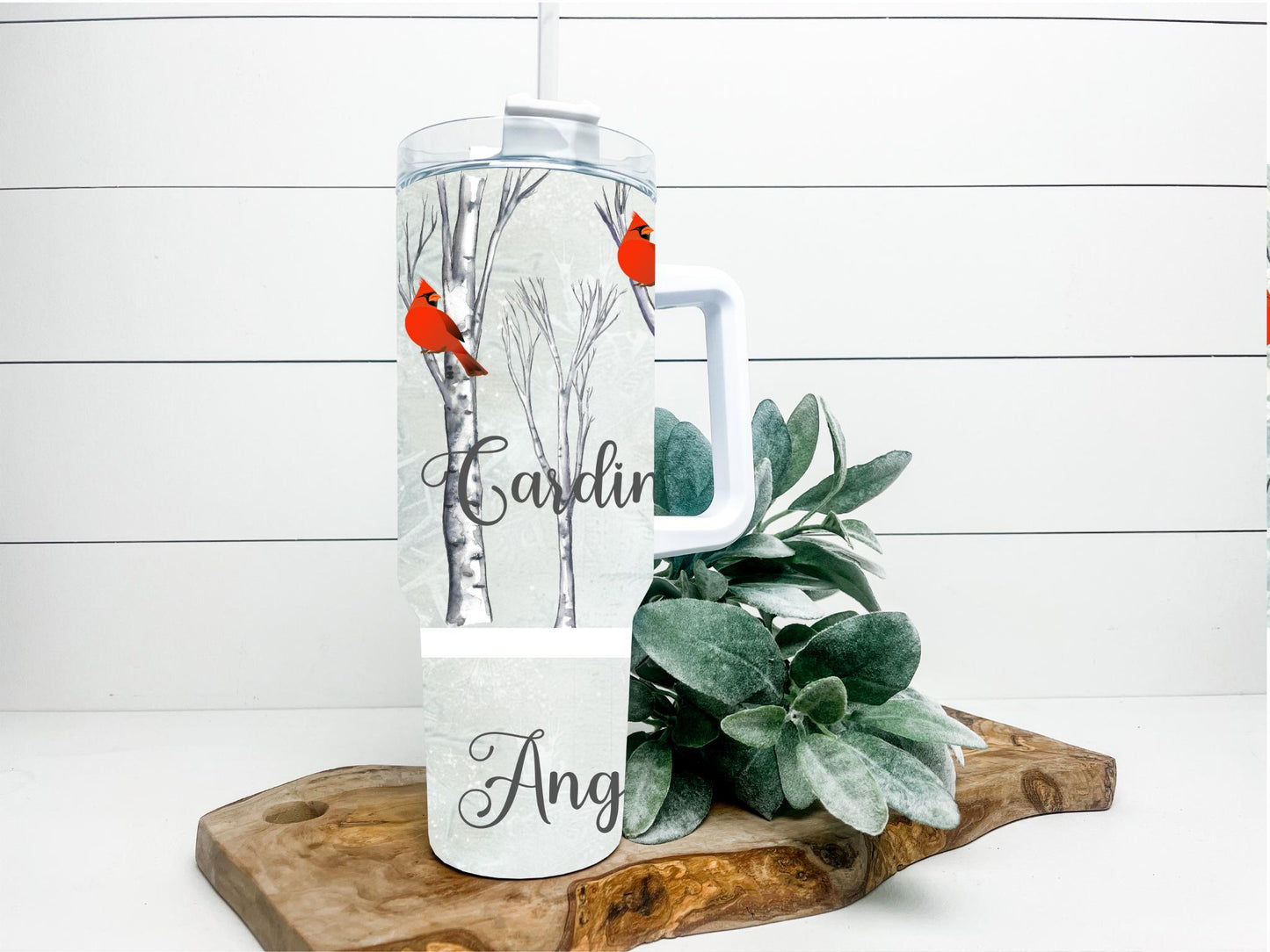 Cardinals Appear when Angels are near 40 oz tumbler Sublimation wrap