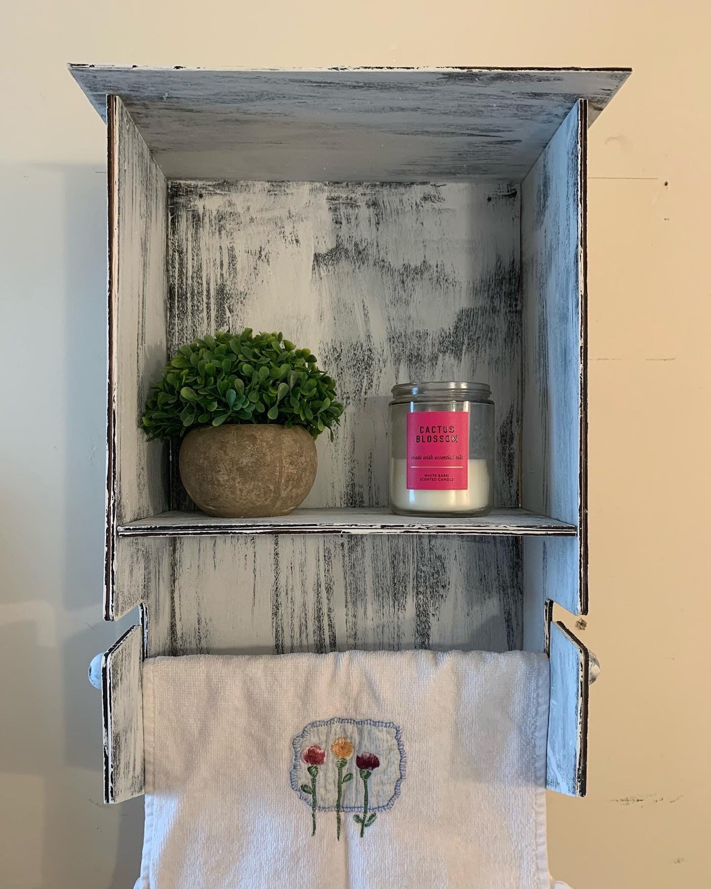 Farmhouse Towel Shelf