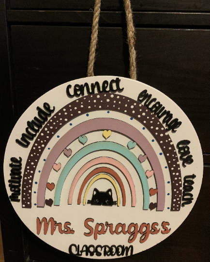 Teacher Rainbow Classroom Sign