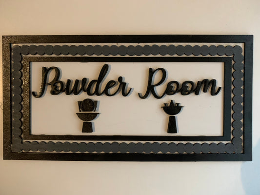 Powder Room sign
