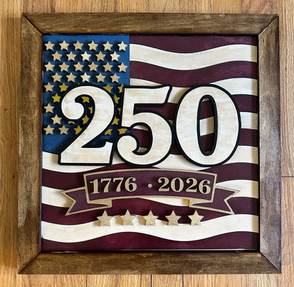 American Flag 250 Framed Art