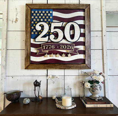 American Flag 250 Framed Art