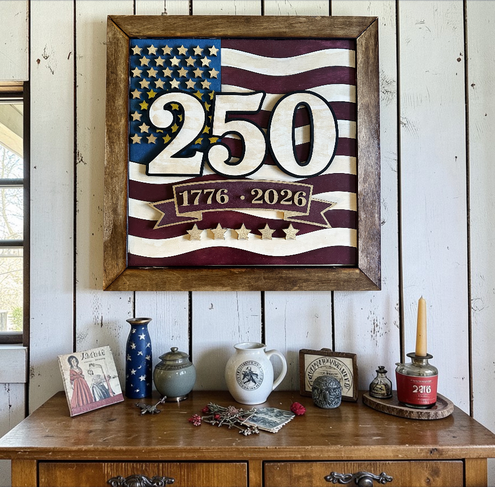 American Flag 250 Framed Art