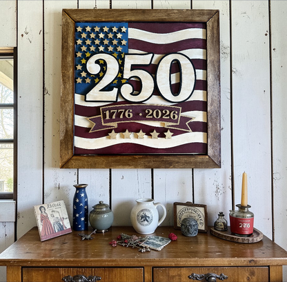 American Flag 250 Framed Art
