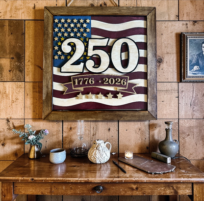 American Flag 250 Framed Art