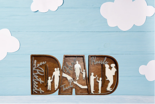 Dad 3D Layered Plaque