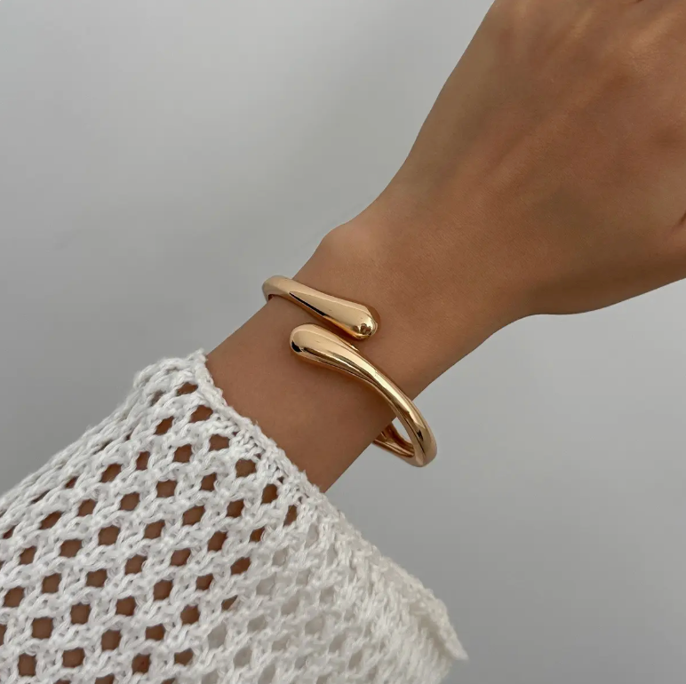 Teardrop Shape Cuff Bangle