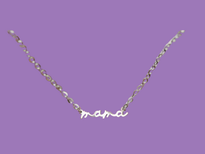 18K Stainless Steel Tarnish Free Mama Necklace