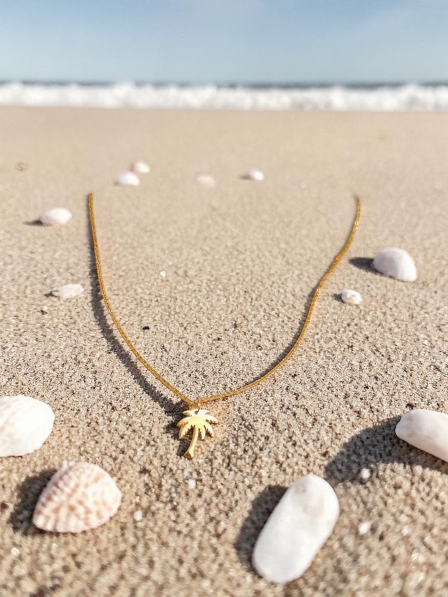 Titanium Steel Non-Tarnish Palm Tree Necklace