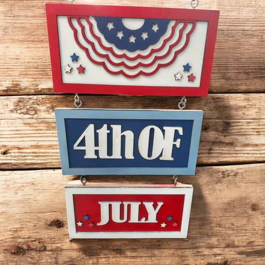 4th of July Signs 3 tier