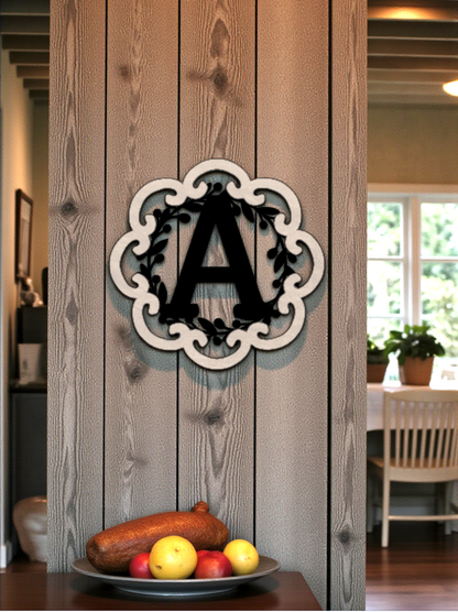 Letter Monogram Plaque