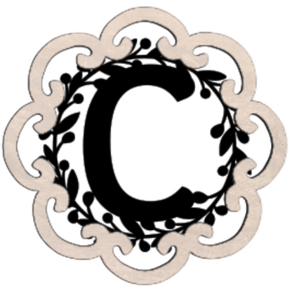 Letter Monogram Plaque