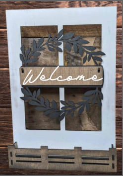 Window Welcome with Wreath