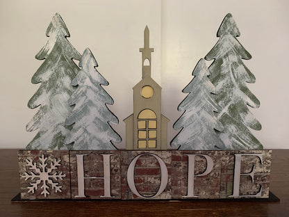 Hope Church and Trees SVG File (Digital Download)