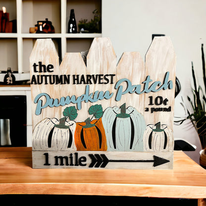 Pumpkin Patch Fence Sign SVG File (Digital Download)