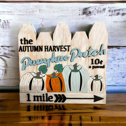 Pumpkin Patch Fence Sign SVG File (Digital Download)