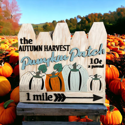 Pumpkin Patch Fence Sign SVG File (Digital Download)