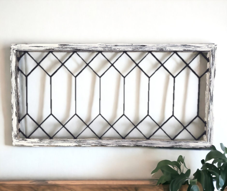 Double Diamond Distressed Farmhouse Window SVG File (Digital Download)