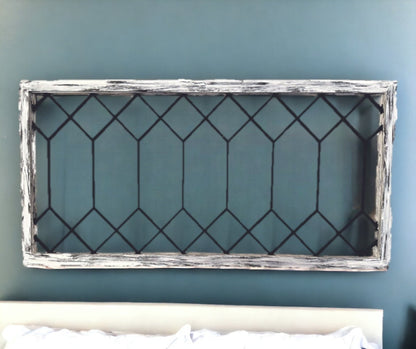 Double Diamond Distressed Farmhouse Window SVG File (Digital Download)