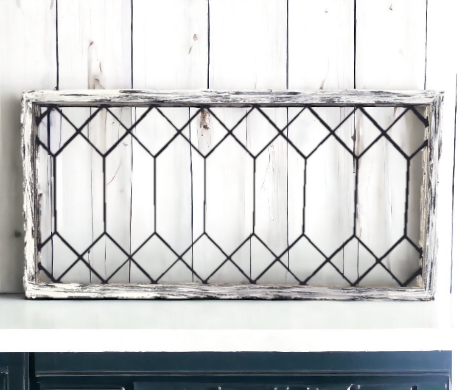 Double Diamond Distressed Farmhouse Window SVG File (Digital Download)
