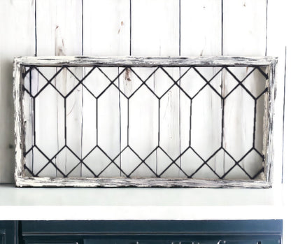Double Diamond Distressed Farmhouse Window SVG File (Digital Download)
