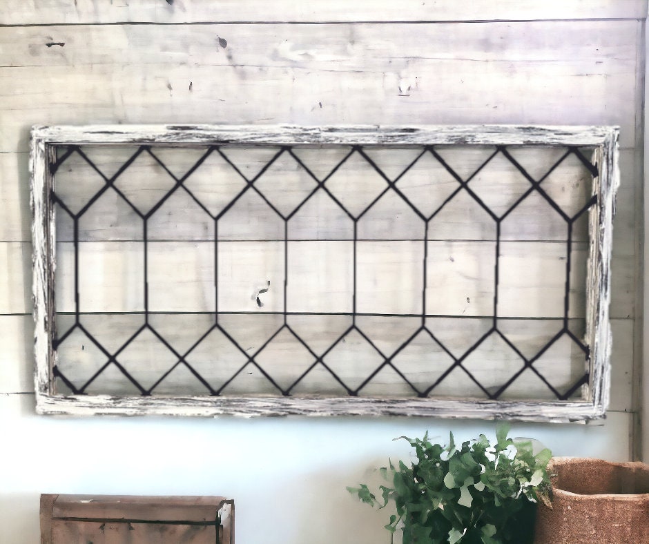 Double Diamond Distressed Farmhouse Window SVG File (Digital Download)