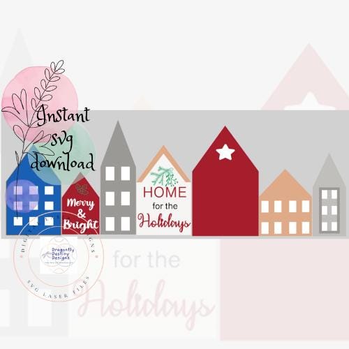 Christmas Village SVG File (Digital Download)