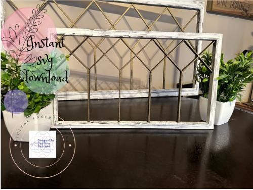 Farmhouse Distressed Window SVG File (Digital Download)