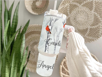 Cardinals Appear when Angels are near 40 oz tumbler Sublimation wrap