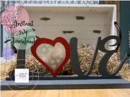 Love Shelf Sitter SVG File (Digital Download)