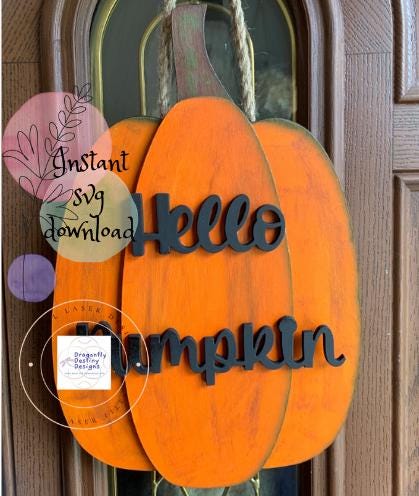 Hello Pumpkin SVG File (Digital Download)