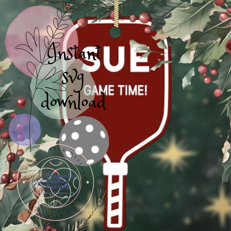 Pickleball Ornament SVG File (Digital Download)