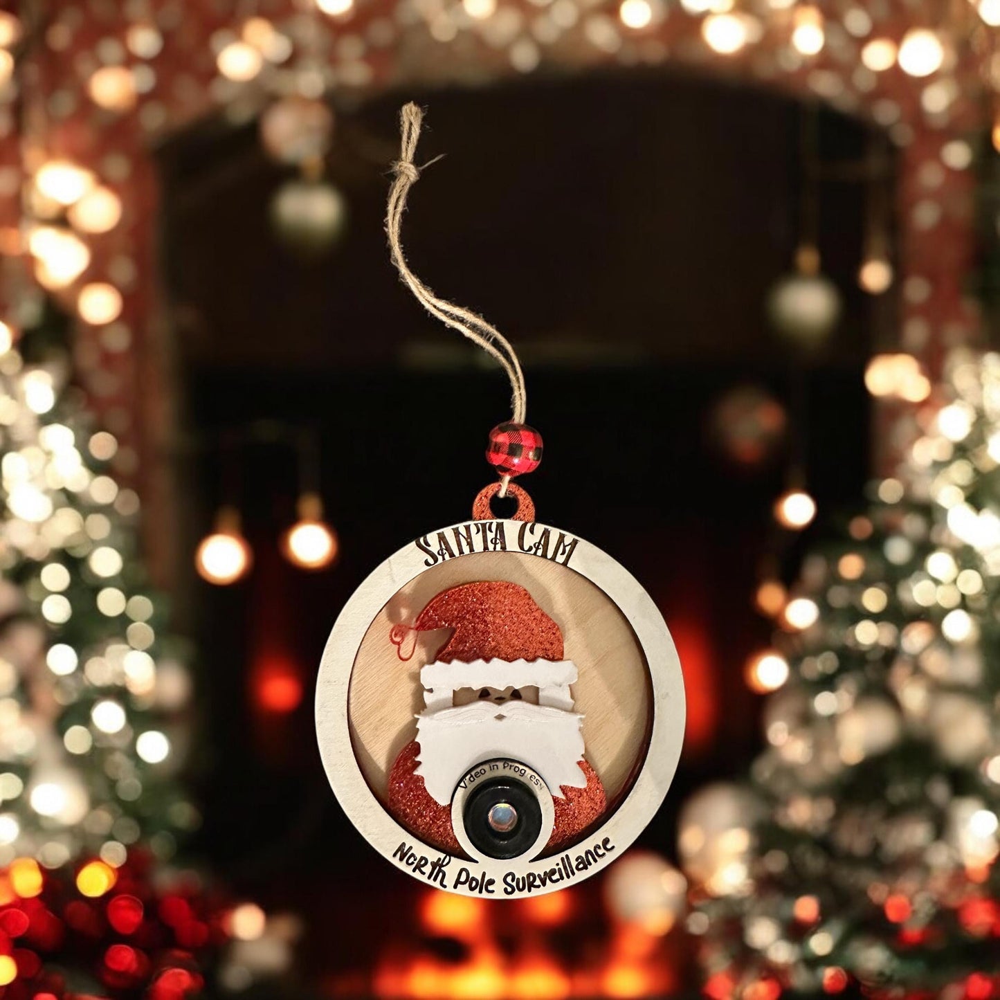 Santa Surveillance Cam Ornament SVG File (Digital Download)