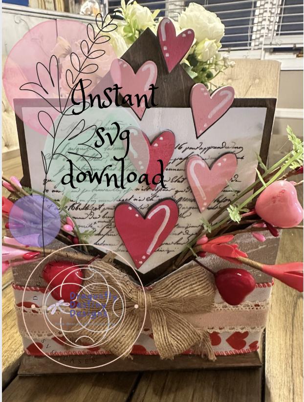 French Love Letter Shelf Sitter/Door Hanger SVG File (Digital Download)