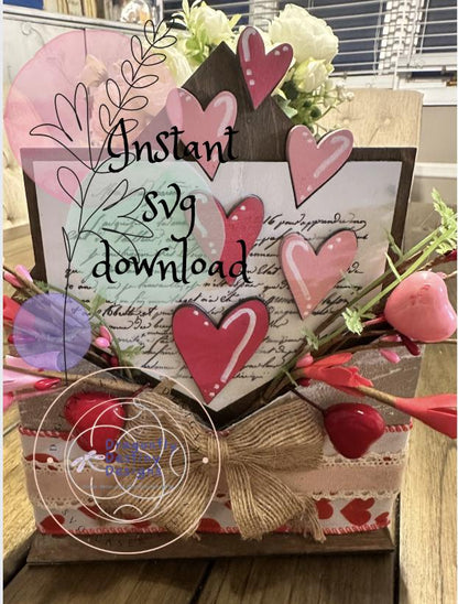 French Love Letter Shelf Sitter/Door Hanger SVG File (Digital Download)