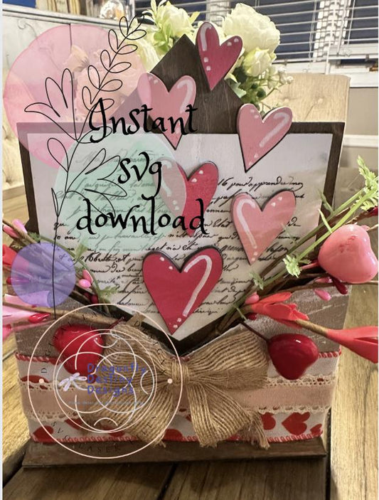 French Love Letter Shelf Sitter/Door Hanger SVG File (Digital Download)